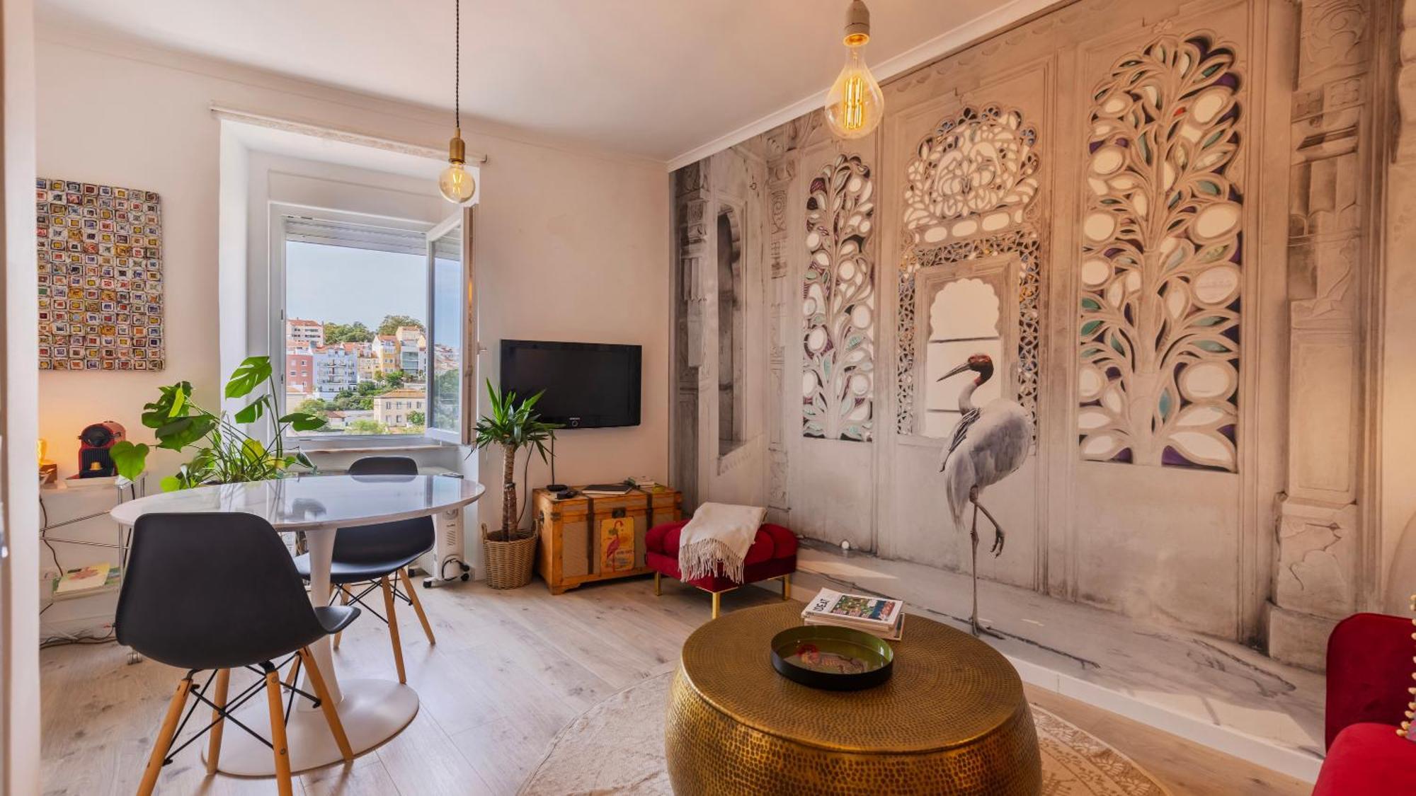 Sunny Design Apt In Praca Das Flores By Lovelystay Лиссабон Экстерьер фото